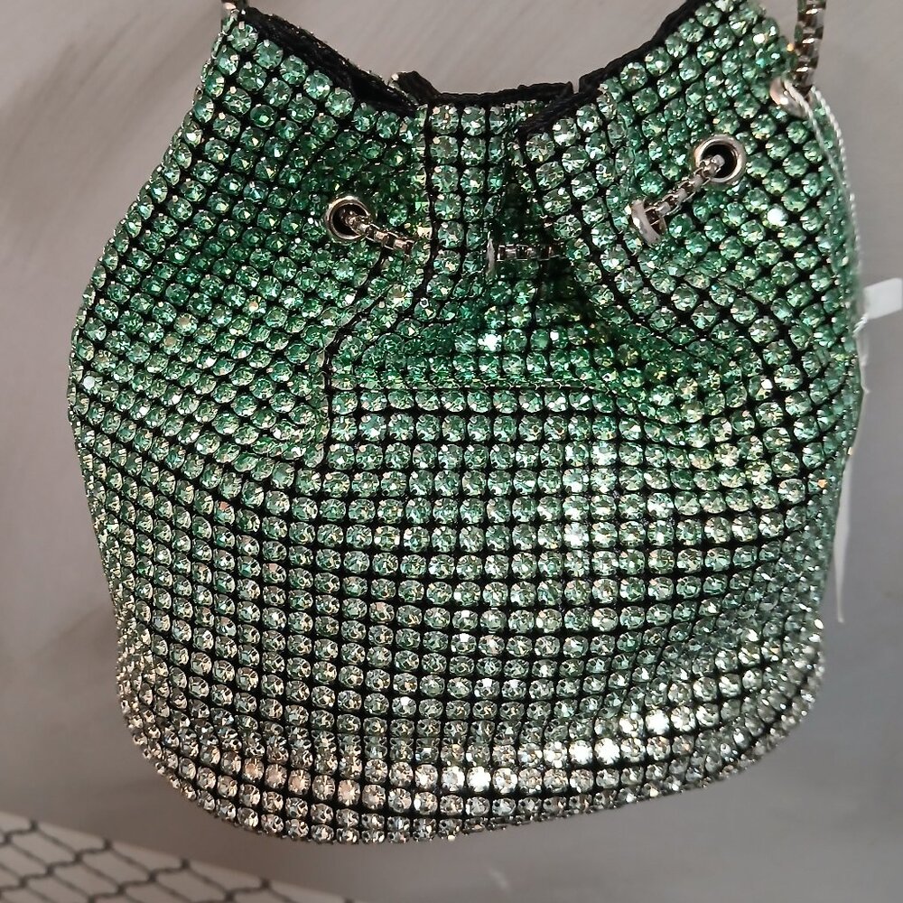 Ombre Rhinestone Drawstring Evening Bag💚 - Picture 4 of 5